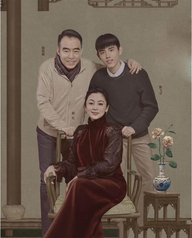 陳凱歌豪宅曝光 與陳紅和兒子的合影風格也獨樹一幟