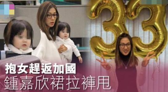 鐘嘉欣抱女兒赴加拿大慶生 女兒Kelly超萌搶鏡